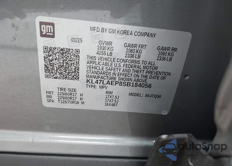 2025 Buick Envista Preferred Fwd from USA, damaged, VIN KL47LAEP8SB184056